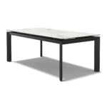 Magma – Eetkamertafel keramisch – zwart / Matt White MXC401 – 200 (man. verlengbaar)