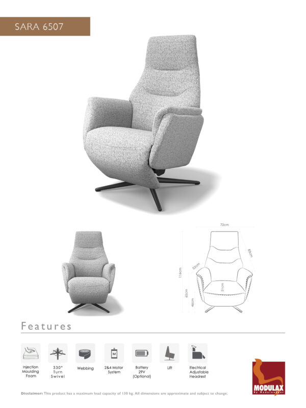 SARA - LEDER B400 ANTRACITE + OASIS 40 ASH GREY (incl batterij) - Afbeelding 10