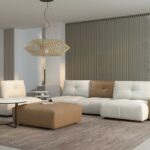 Magic - Zetelcombinatie met poef (links) - Leder B401 + Oasis 01