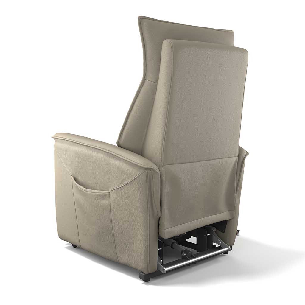 Cambridge – Relaxzetel met liftfunctie – Leder B942 Elephant (incl batterij + trolley) - Afbeelding 5