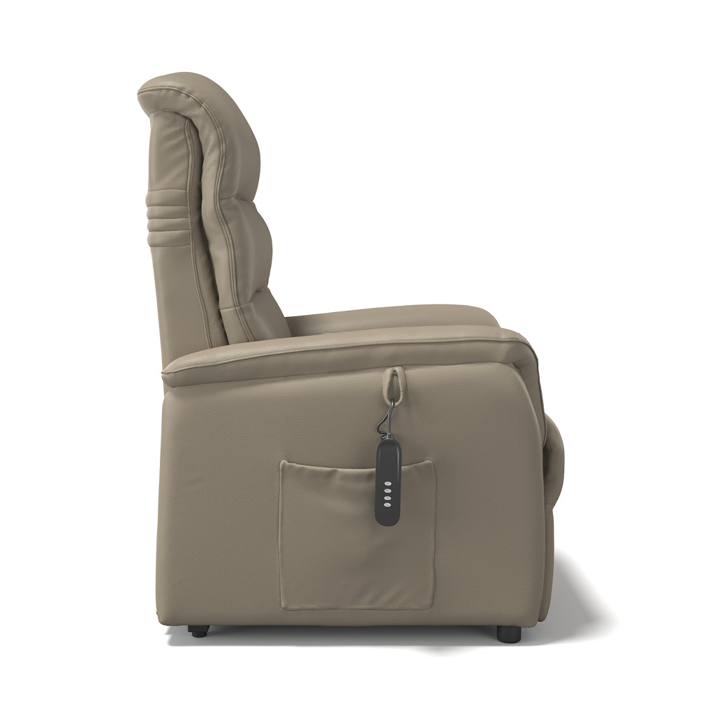 Frankfurt – Relaxzetel met liftfunctie – Leder B942 Elephant + PU - Afbeelding 2