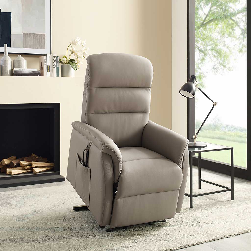 Frankfurt – Relaxzetel met liftfunctie – Leder B942 Elephant + PU - Afbeelding 9