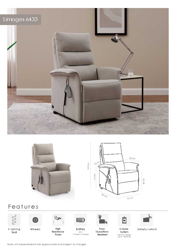Limoges – Relaxzetel met liftfunctie – Nova-03 (incl batterij + trolley) - Afbeelding 9