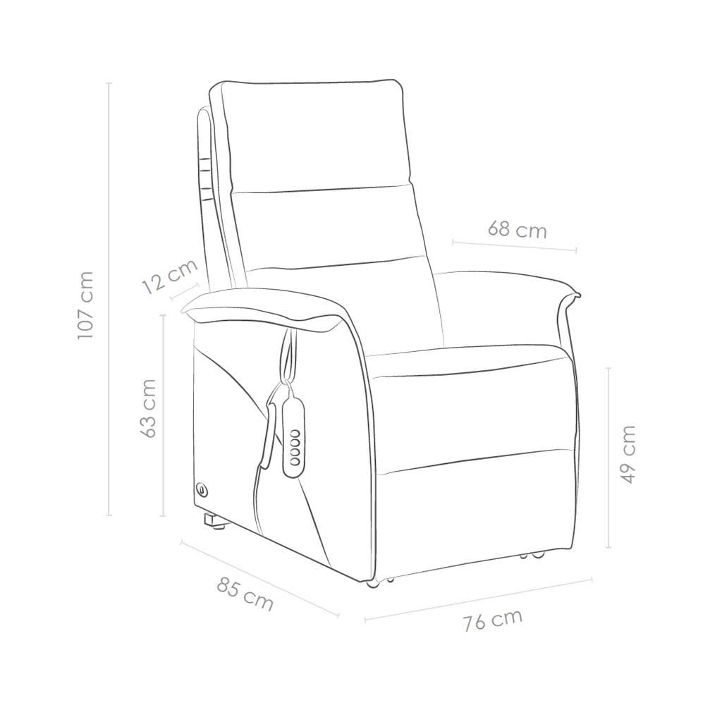 Limoges – Relaxzetel met liftfunctie – Nova-03 (incl batterij + trolley) - Afbeelding 8