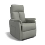 Munster – Relaxzetel met liftfunctie – Leder B967 Ash (incl batterij + trolley)