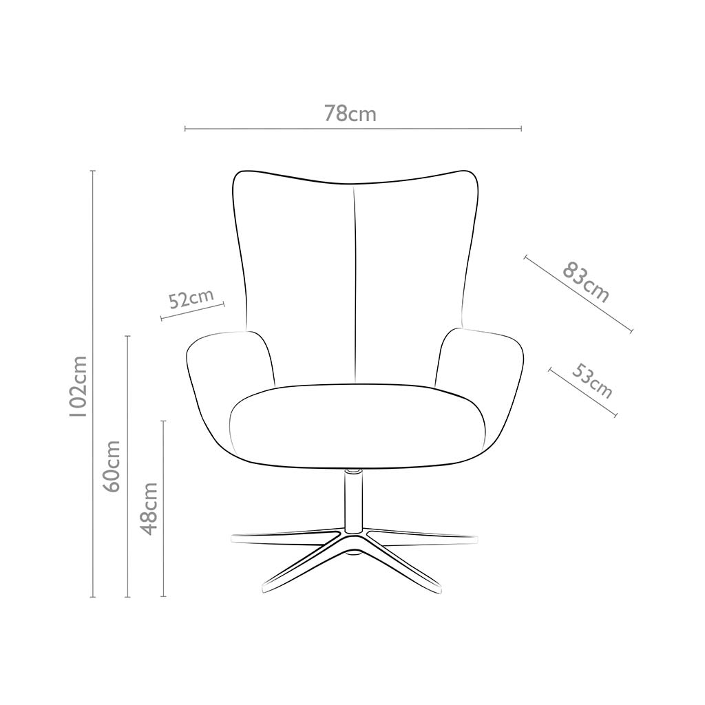 Jessy – Draaifauteuil – Mito 01 Natural - Afbeelding 9