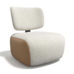 Timu – Draaifauteuil – Leder B401 Cognac + Oasis 01 Natural