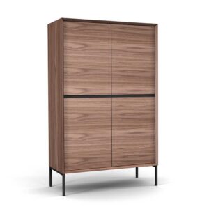 LIMA 2101-BAR CABINET 100-WALNUT + BLACK CERAMIC