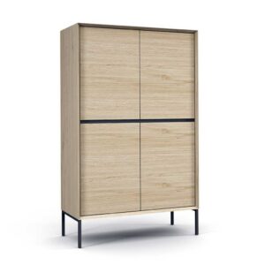 LIMA 2101-BAR CABINET 100-WHITE WASH OAK + BLACK CERAMIC