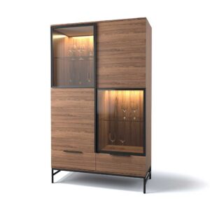 MANILLA 2102-BAR CABINET WITH LED 100-WALNUT