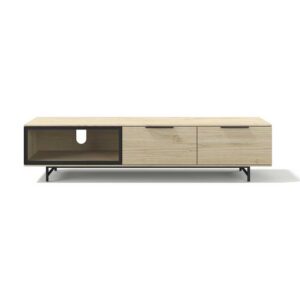 MANILLA 2102-TV STAND WITH LED 180-WHITE WASH OAK