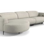 Maxime – Zetelcombinatie met ronde longchair (links) – Oasis 91 Bisque