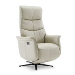 Adonis - Relaxzetel 3-motorig - Leder B506 Silver (incl batterij)