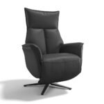 Calpe “Medium” – Relaxzetel 4-motorig – Leder B900 Zwart (incl batterij)