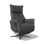 Calpe “Small” – Relaxzetel met liftfunctie – Leder B900 Zwart (incl batterij)