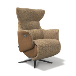 Evora – Relaxzetel 4-motorig – Bull 09 Camel + Oasis 16 Caramel (incl batterij)