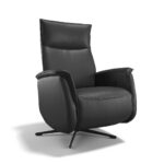 Jack – Relaxzetel 2-motorig – Leder A804 Zwart (incl batterij)