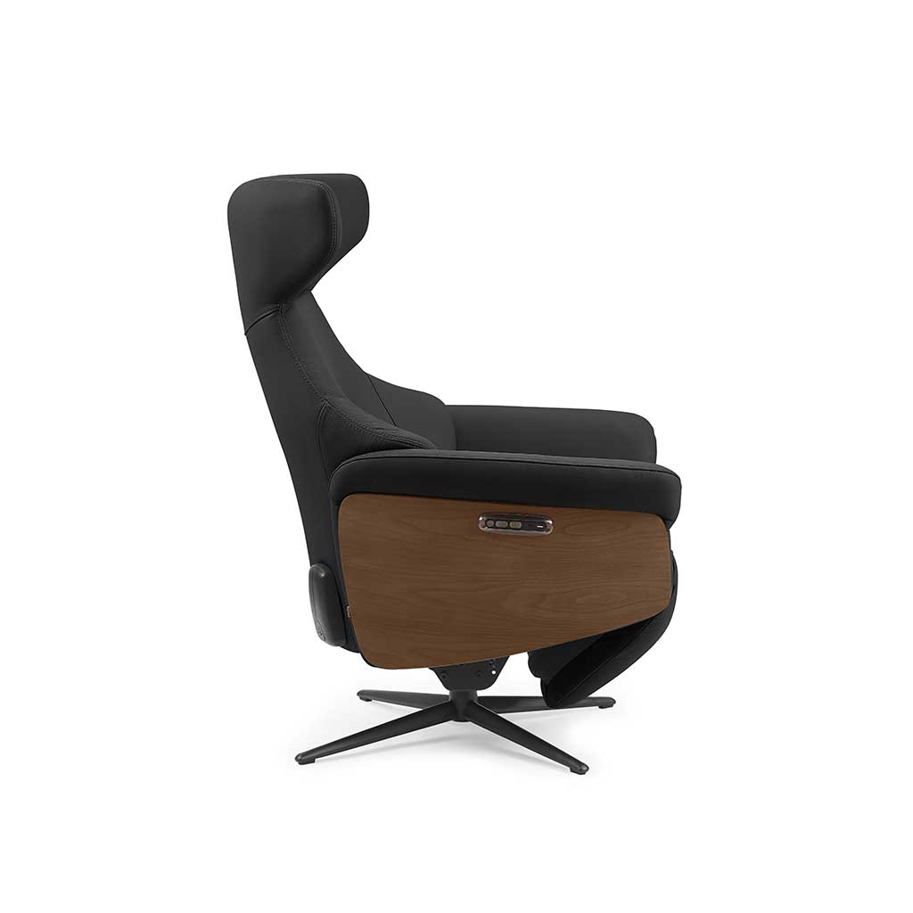 Mona – Relaxzetel 2-motorig – Leder B900 zwart (incl batterij) - Afbeelding 2