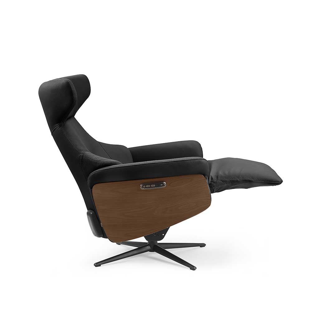 Mona – Relaxzetel 2-motorig – Leder B900 zwart (incl batterij) - Afbeelding 3