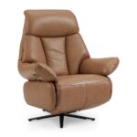 Neptunus – Relaxzetel 4-motorig – Leder B501 Cognac (incl batterij)