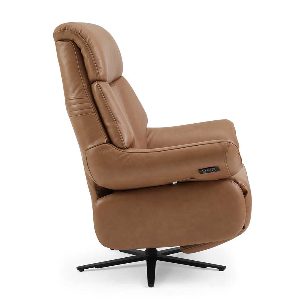 Neptunus – Relaxzetel 4-motorig – Leder B501 Cognac (incl batterij) - Afbeelding 3