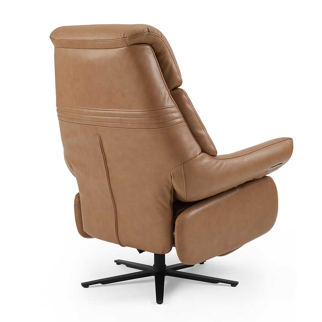 Neptunus – Relaxzetel 4-motorig – Leder B501 Cognac (incl batterij) - Afbeelding 4