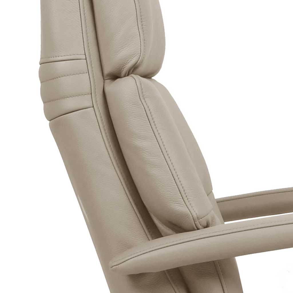 Plutus – Relaxzetel 3-motorig – Leder B506 Silver (incl batterij) - Afbeelding 6