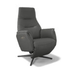 Sara – Relaxzetel 2-motorig – Leder B400 Antracite (incl batterij)