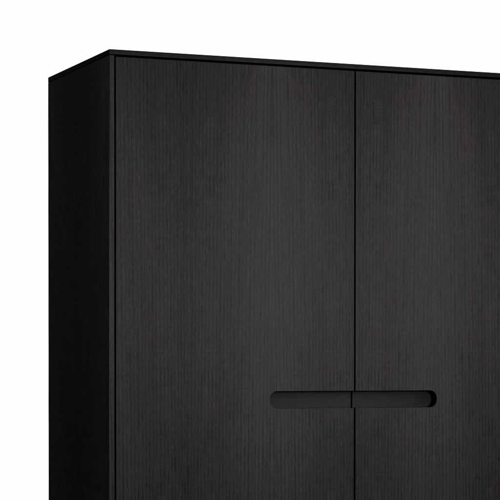 RIGA 2100-BAR CABINET 100-BLACK ASH VENEER + WHITE CERAMIC - Afbeelding 2