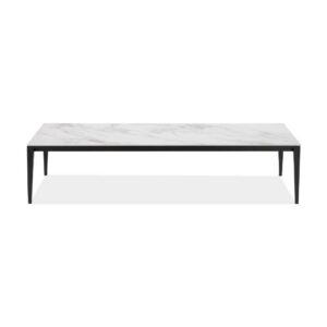 RIGA 2100-COFFEE TABLE 130-BLACK ASH VENEER + WHITE CERAMIC