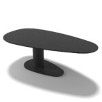Kyoto – Salontafel glas – Zwart / Hammered Glass – 130x70