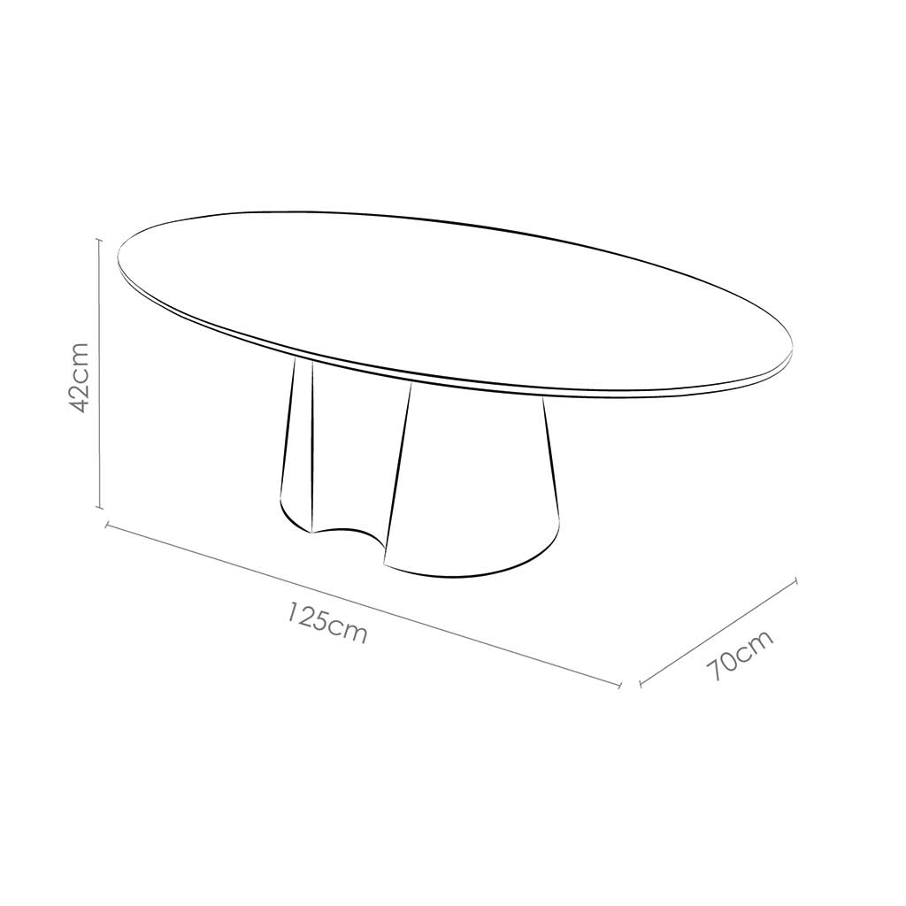 COFFEE TABLE NARA 3111-CT125X70-MXG201 HAMMERED GLASS - Afbeelding 4