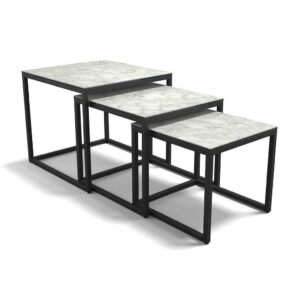 COFFEE TABLE ROKKO 3101-CT51.5 + CT45.5 + CT39.5-CERAMIC WHITE MXC205
