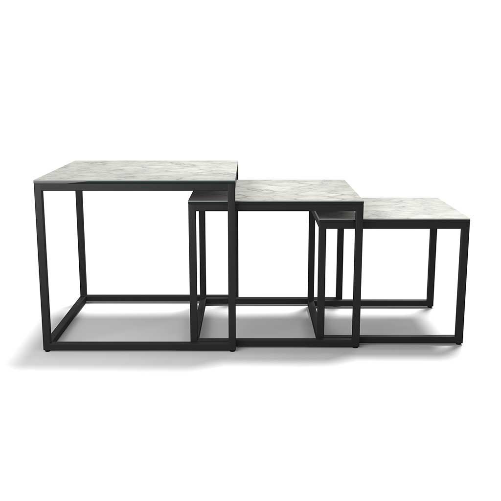 Rokko – Salontafel keramisch – Zwart / White MXC205 - Afbeelding 2