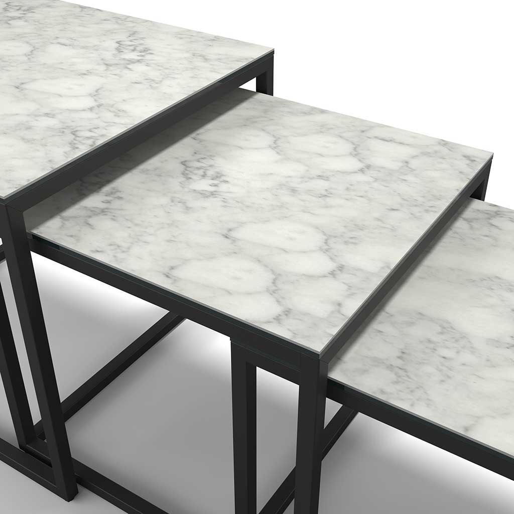 Rokko – Salontafel keramisch – Zwart / White MXC205 - Afbeelding 3