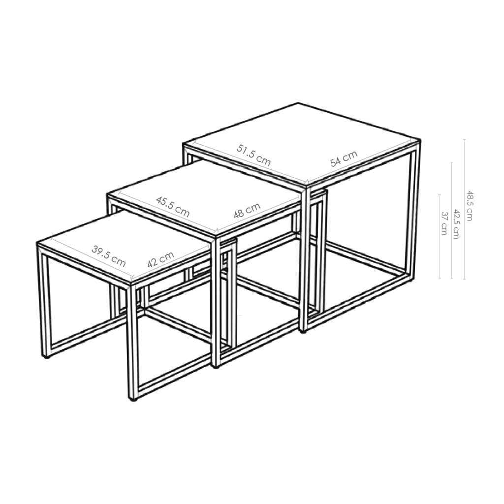 Rokko – Salontafel keramisch – Zwart / White MXC205 - Afbeelding 5