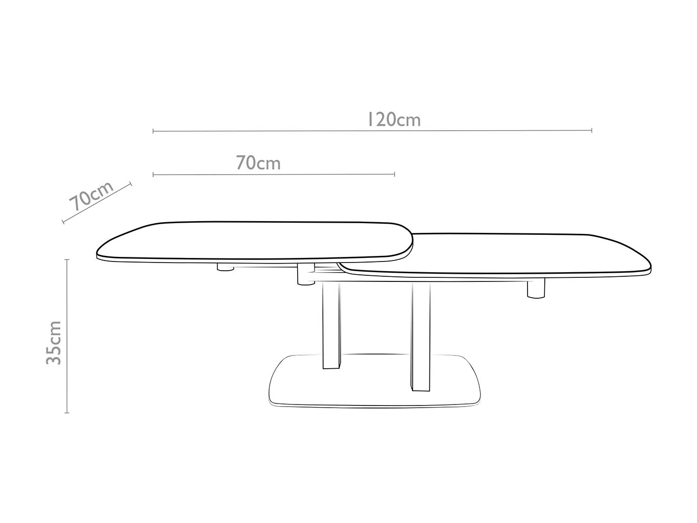Zenya – Salontafel keramisch – Champagne / Travertine Look MXC131 - Afbeelding 6