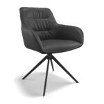 Como – Eetkamerstoel – Leder A804 Black (zwart)
