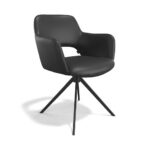 Julien – Eetkamerstoel – Leder A804 Black (zwart)