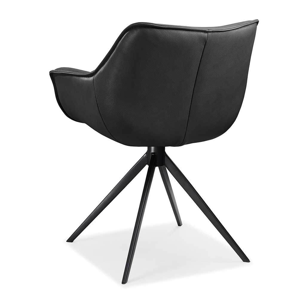 Padua - Eetkamerstoel - Leder B500 (zwart) - Afbeelding 5