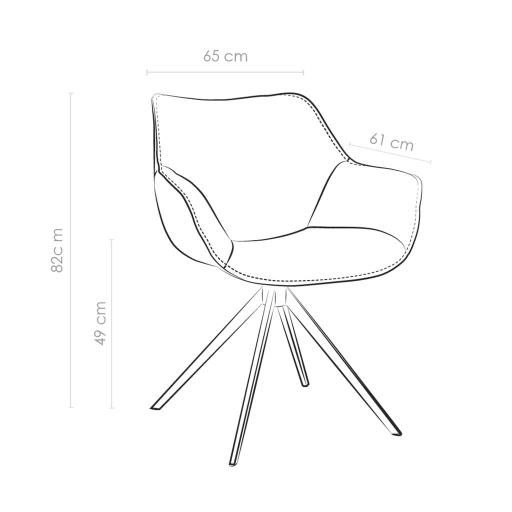 Padua - Eetkamerstoel - Leder B500 (zwart) - Afbeelding 8