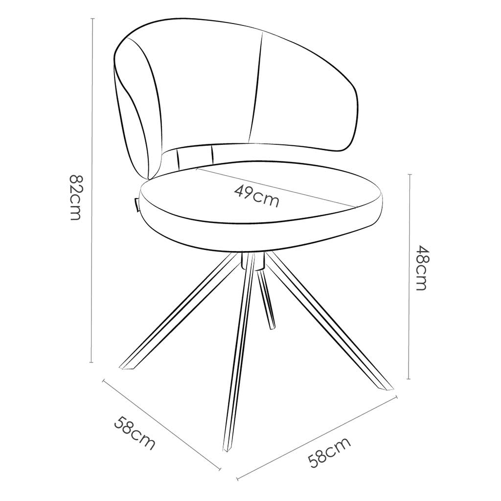 Zenith - Eetkamerstoel - Marte Var 023 + Ascot Toffee (zwart) - Afbeelding 9