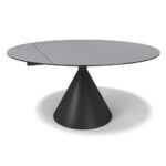 Cassan – Eetkamertafel keramisch – zwart / grijs MXC122 – Ø 90