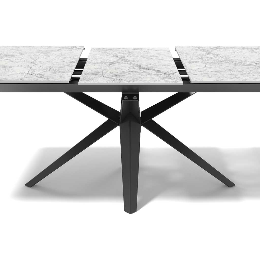 Haku – Eetkamertafel keramisch – zwart / wit MXC121 – 180 (elek. verlengbaar, incl. batterij) - Afbeelding 4