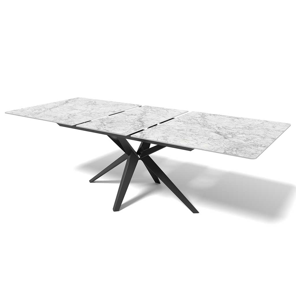 Haku – Eetkamertafel keramisch – zwart / wit MXC121 – 180 (elek. verlengbaar, incl. batterij) - Afbeelding 2