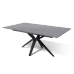 Haku – Eetkamertafel keramisch – zwart / grijs MXC122 – 160 (elek. verlengbaar, incl. batterij)