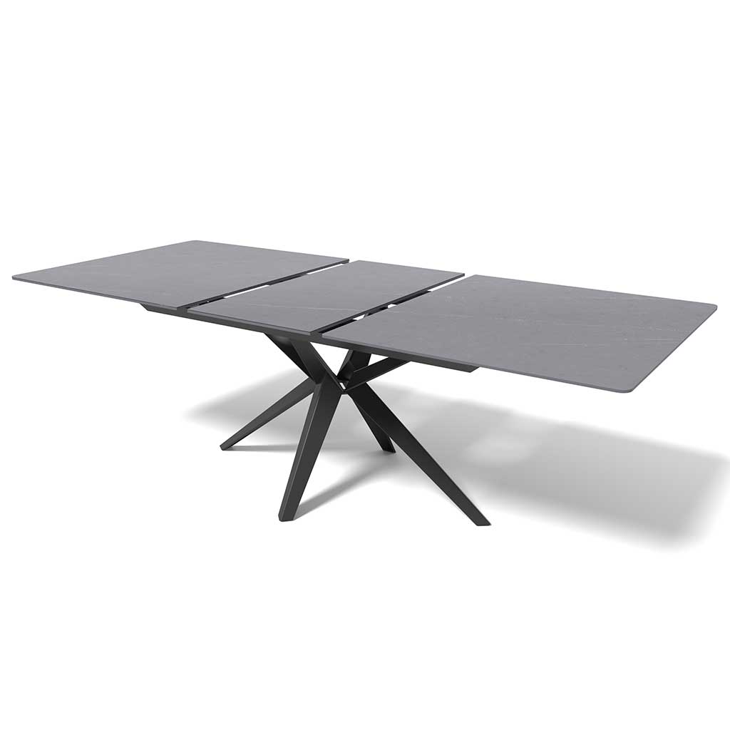 Haku – Eetkamertafel keramisch – zwart / grijs MXC122 – 180 (elek. verlengbaar, incl. batterij) - Afbeelding 2