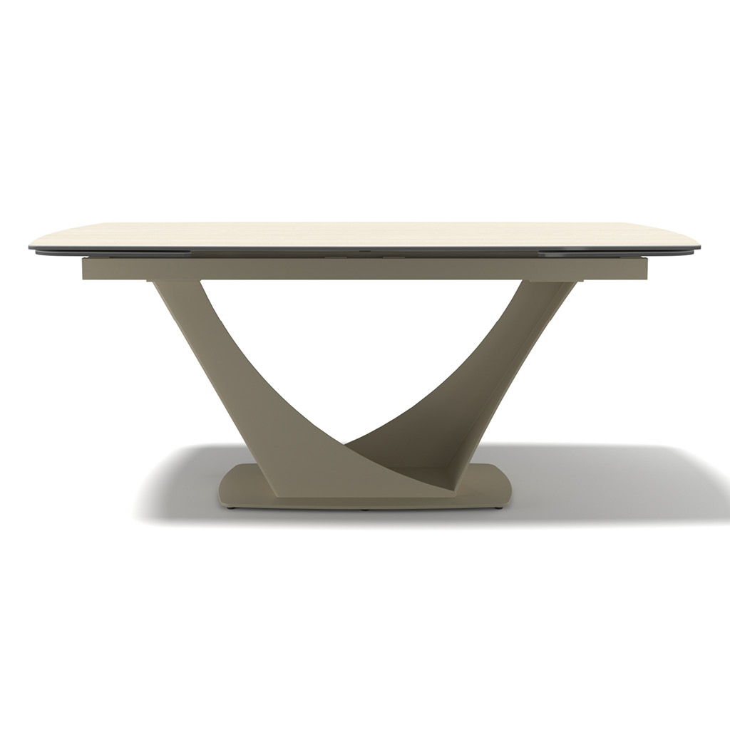 Naru – Eetkamertafel keramisch – Champagne / Travertin look MXC131 – 180 (man. verlengbaar) - Afbeelding 2