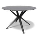 Zao – Eetkamertafel keramisch – zwart / grijs MXC122 – Ø 120