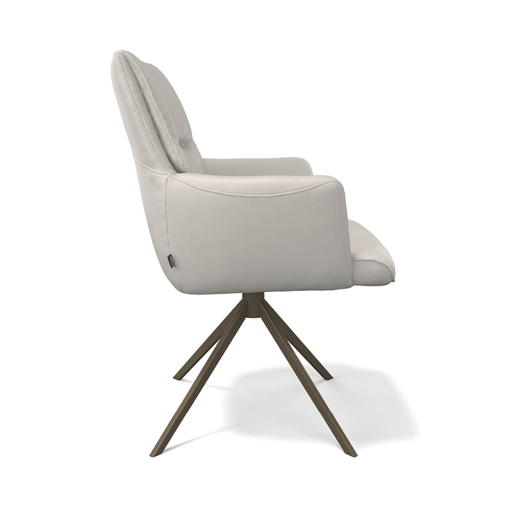 Flavia – Eetkamerstoel – Leder B970 (espresso) - Afbeelding 6